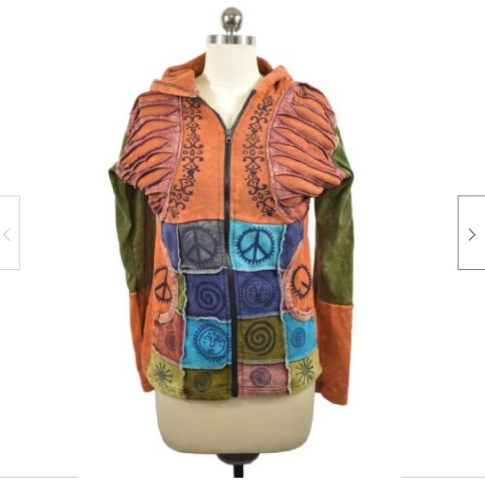 Kpc Nepal Himalayan Women Hoodie Jacket Size Large